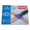 Baymo® 4 Way Crossing to fit Wooden Railway for Kids