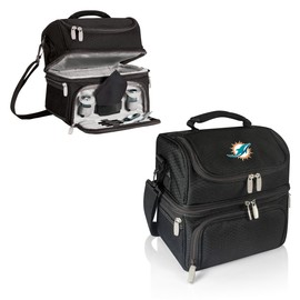PICNIC TIME Black Miami Dolphins Pranzo Lunch Tote