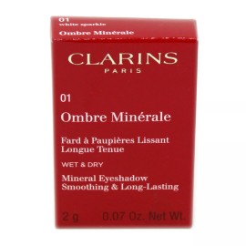 CLARINS OMBRE MINERALE EYESHADOW SMOOTHING & LONG-LASTING 2G #01-WHITE SPARKLE