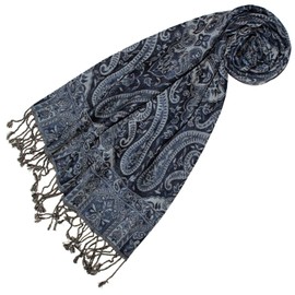Lorenzo Cana – Luxury Soft Wool Scarf Made from Merino – Lamb Paisley Pattern Multicoloured 35 x 160 cm Wool Scarf Wool Scarf Women's Women's Scarf - 34 x 160 cm