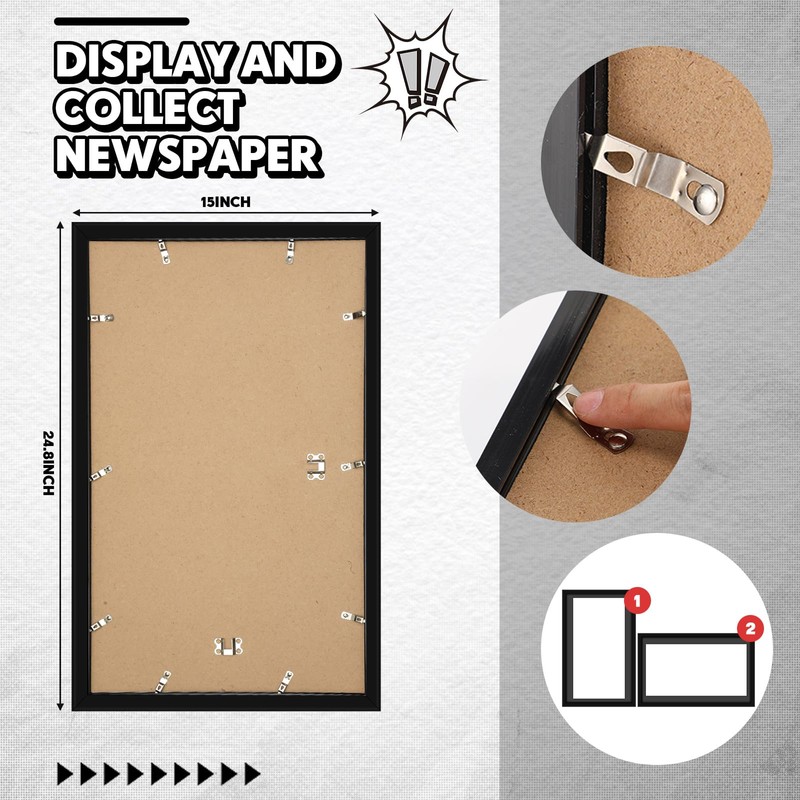 DoubleFill 3 Pcs 11x22 in Newspaper Frame with Mat Assorted