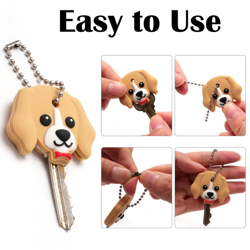 BERRYLION Key Caps Covers, 6 Pcs Flexible Key Caps, Cute