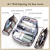 BOYATU Travel Makeup Bag for Women: Scottish Plaid 3 Pcs