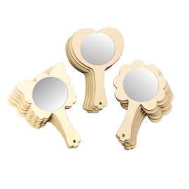 18-Pack Unfinished Wood Mirrors for Crafts 4.4x7 Inch Handheld Mirrors for DIY Crafts Project