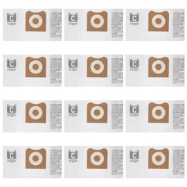 12 Pack 23738 VF3501 Size C Filter Bags Compatible with RIDGID 3-4.5 Gallon Wet Dry Vacuum,High-Efficiency Dust Collection Bags