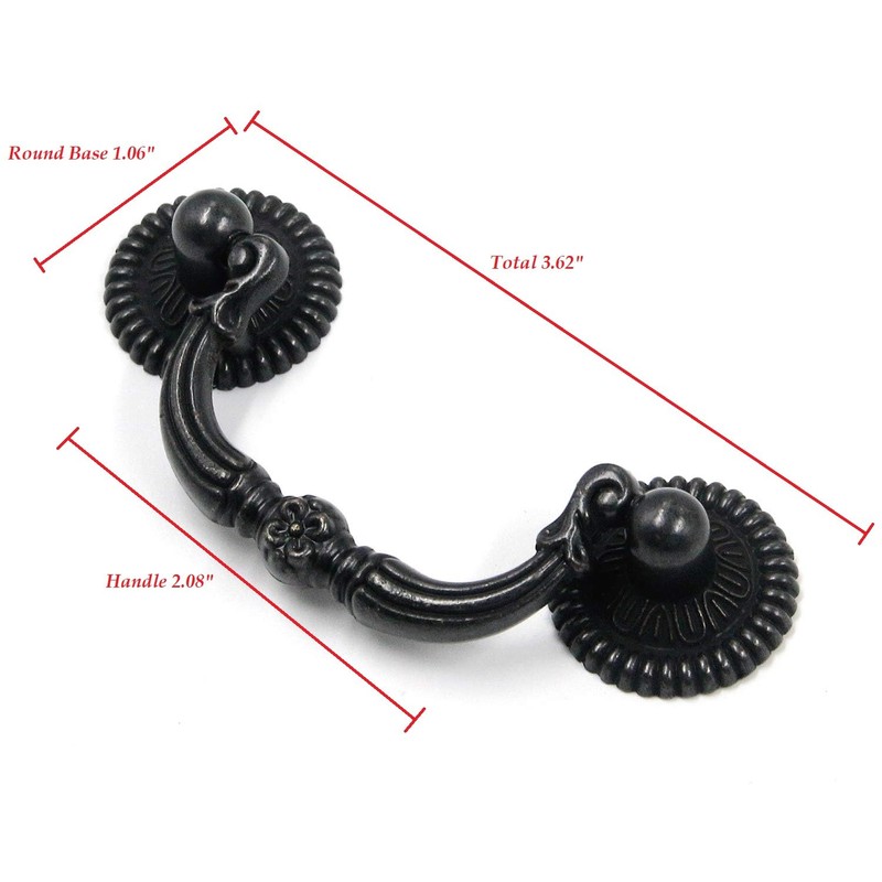 FarBoat 10Pcs Antique Bronze Bail Pull Handles Cabinet Pulls Decorative