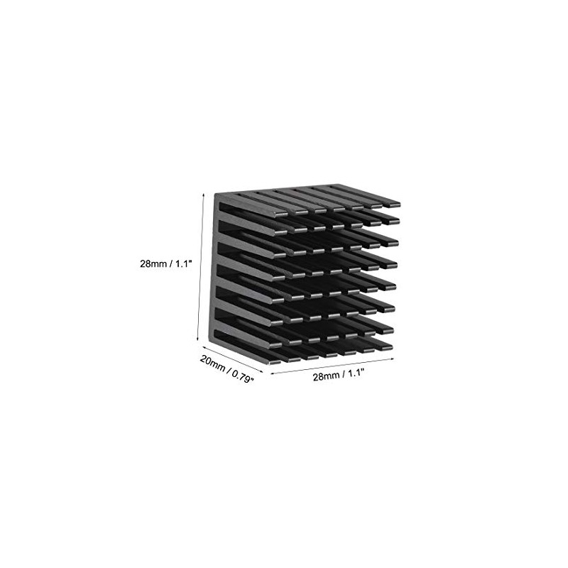 sourcing map Heatsink Cross Shaped Notches for MOS GPU IC
