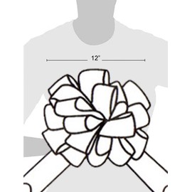 Extra Extra Large Metallic Green Gift Wrap Pull Bows - 12" Wide, XXL Green Ribbon Big Pull Flower Bows for X-mas Gifts and Presents, Cars (Emerald Green)