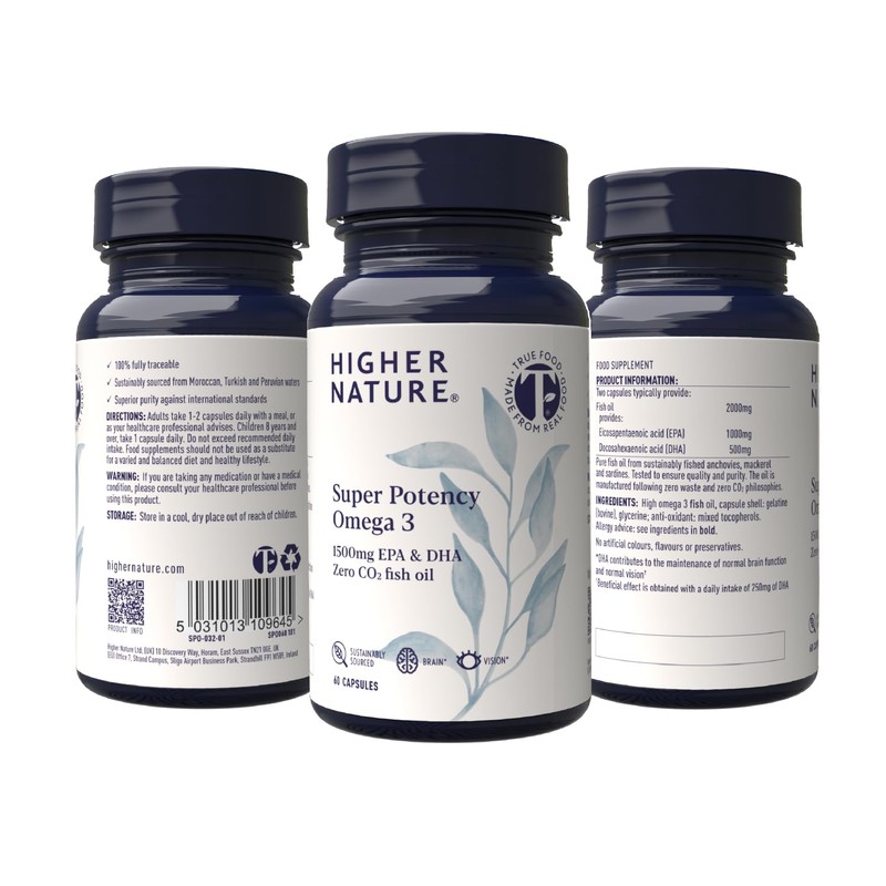 Higher Nature - Super Potency Omega 3 - Fish Oil