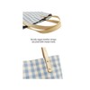Jeelow Plaid Canvas Shoulder Bag for Women with Snap Closure,