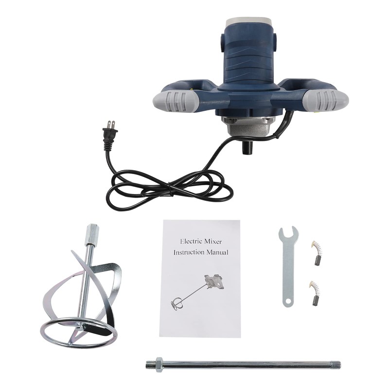 BIXIBIN Cement Mixer, 2400W Drywall Mortar Mixer with 6 Adjustable