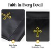 Squeeze-Top Faux Leather Rosary Pouch - Compact White Case for
