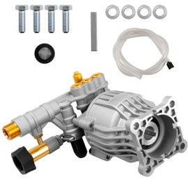 90028 Horizontal Pressure Washer Pump Kit Aluminum 2.4 GPM 3300 PSI Power 3/4" Shaft Axial Cam Pressure Washer Pump Replacement for Simpson 90028, Honda GC160, GC190, Kohler SH270