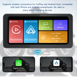 Spedal CL871pro 6.25" Motorcycle CarPlay ＆ Android Auto Screen, TPMS, Quick-Release Anti-Theft Mount, Full Body Waterproof, GPS Navigation for Motorbike, Bluetooth, Siri/G00gle Assistant