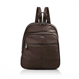 Woodland Leathers women's fashion backpacks small black backpacks for women with anti theft zipper and hand bag handle, 2 in 1 Sling Backpack (Brown 2)