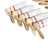 10 Pcs Banana Plugs 24K Copper Gold Plated Aluminum Case