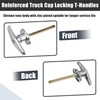 X AUTOHAUX 1 Set Garage Door T-Handle Lock Kit Shed