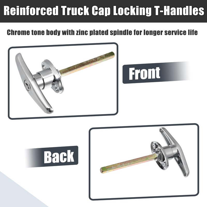 X AUTOHAUX 1 Set Garage Door T-Handle Lock Kit Shed