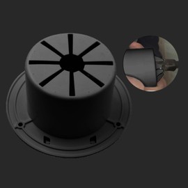 MagiDeal RV Electrical Cable Hatch Electric Cord Cover 5inch Round Black Easy Installation Power Cable Cord Hatch Cover Accessory for Boat Truck