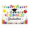 Allenjoy 96" x 72" Kindergarten Graduation Backdrop for Kids Photography