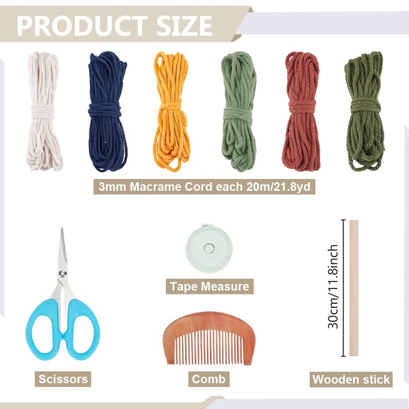 FREEBLOSS Macrame Feather Kit Handmade Macrame Leaf Wall Hanging Kit
