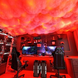 16FT Big Cloud Light, DIY Thunder Cloud Light, Music Rhythm, RGB Color Changes, App Control, Bedroom, Game Hall, Singing Room-98