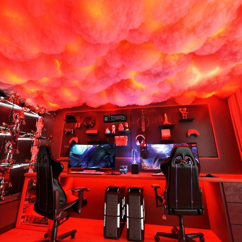 16FT Big Cloud Light, DIY Thunder Cloud Light, Music Rhythm,