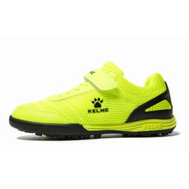 KELME Zapatos de fútbol sin cordones para niños y jóvenes - Zapatillas de fútbol para niños y niñas - Interior o exterior, Amarillo, 11 Big Kid