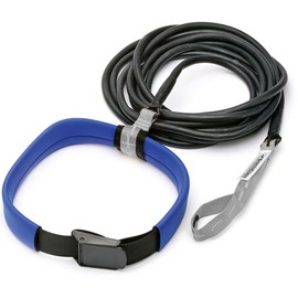 NZ Manufacturing StretchCordz Long Belt Slider Swim Resistance Belt Silver 3-8 Lbs