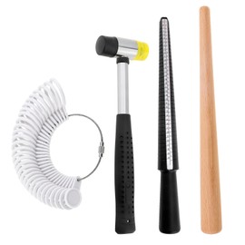 Smgda Ring Gauge, Ring Size Gauge, Compatible with Japanese Standard No. 1 to No. 13, 4 Piece Set, Ring, Size Measurement, Aluminum, For Professional Jewelry, Ring Size, Size Adjustment (4 pcs, White)