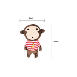 Apomelo Cute Monkey Car Seat Belt Pillow for Kids Adjustable Seat Strap Shoulder Pads,Neck Support Pillow for Travel Seatbelt Buddy Seat Pets, Banana Monkey