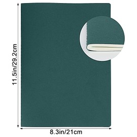 Yarotm Notebook A4 Lined – Pack of 3 Notebook Dark Green – 21 x 29.2 cm Journal Notepad A4-100GSM Paper Notebook Lined – 80 Pages Diary Notebooks A4 Notepad Diaries