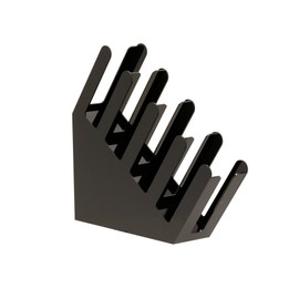 Mind Reader Fancy Cup and Lid Holder, 4 Compartment, Acrylic Black