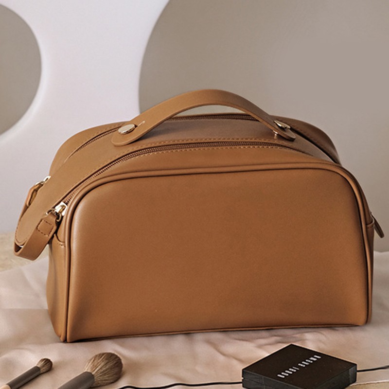 Cosmetic Bag Large Capacity Makeup Bag Double Zipper Portable Travel