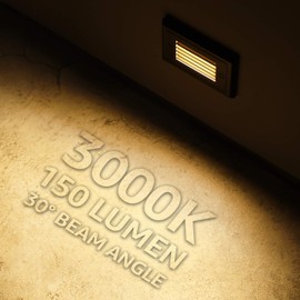 LEONLITE 120V Line Voltage Dimmable LED Step Lights, 3000K Warm White 3W 150LM, Indoor Outdoor Landscape Stair Light, CRI90, Aluminum, ETL Listed, Oil Rubbed Bronze, Pack of 6