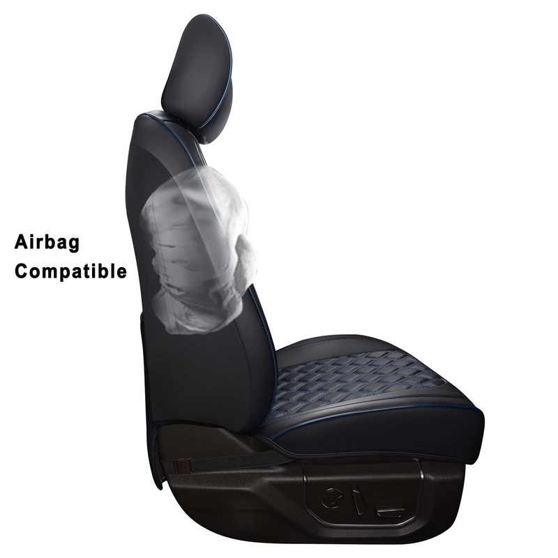 Huidasource Front Seat Covers for Jeep Wrangler JL 2-Door/4-Door 2018-2025,