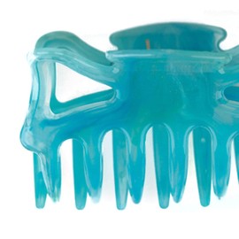 1 x Hair Claw Large Approx. 9 cm Long in Green Blue - Made in Germany WeLoveBeads