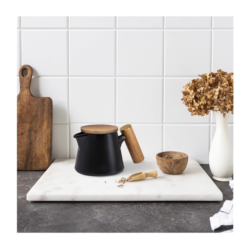 ChefWave Artisan Series Ceramic Tea Pot with Stainless Steel Extra-Fine