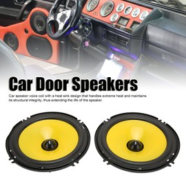 Dilwe 2pcs Car Speakers, 6 Inch 600 Watt 2 Way 4 Ohm Coaxial Car Door Speakers, Professional Speakers Car Stereo Coaxial Speakers System for Vehicle Truck