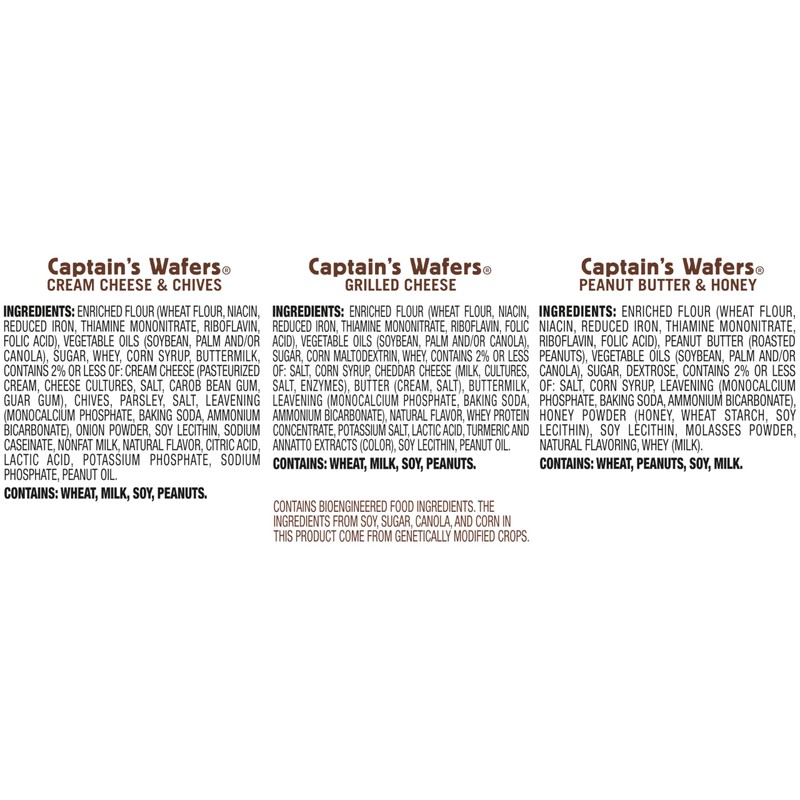 Lance Sandwich Crackers, Captain's Wafers, Variety Pack, 10 Individual Packs,
