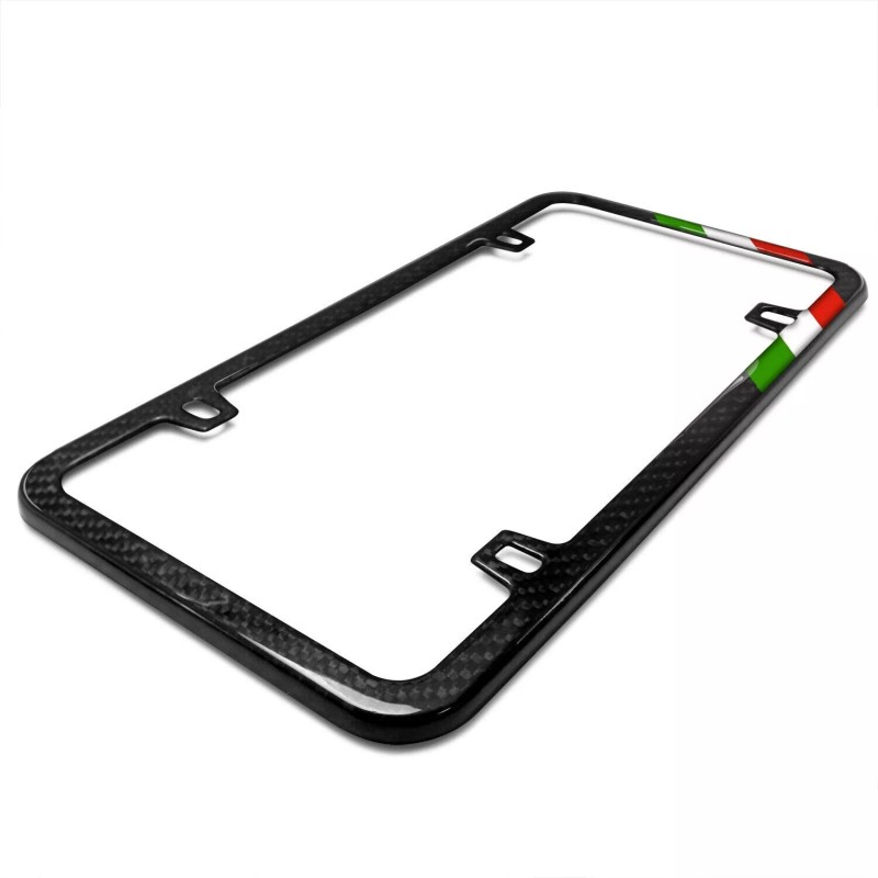 BLVD Real Black Carbon Fiber Italy Flag in Sports Stripe