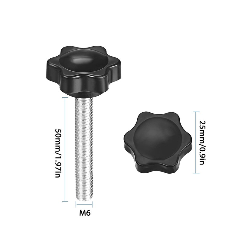 QUARKZMAN M6 x 50 mm Thread 60 mm Diameter Hexagonal