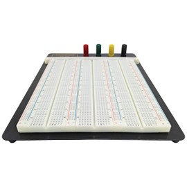 Premium Solderless Breadboard with Aluminum Backplate (2,390 Contact Points, 4 Binding Posts), 9.4" x 7.7" by SciencePurchase