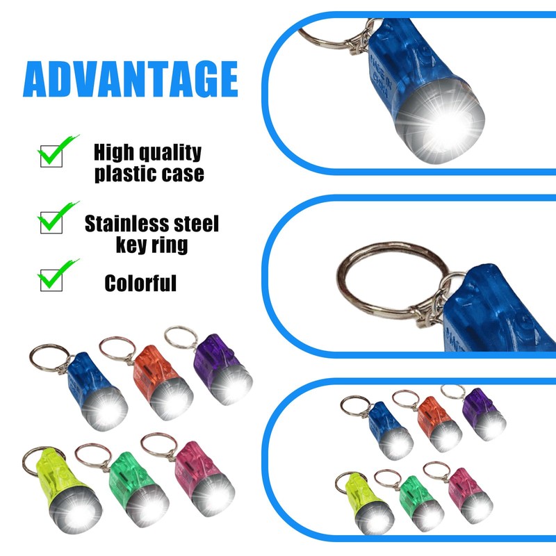 Nizirioo Pack of 36 Mini Torch Key Fob Small LED