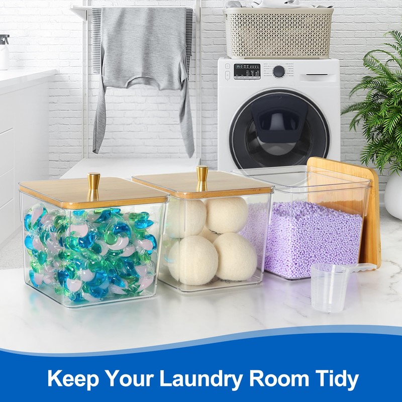 Hudgan 4 Pack Laundry Room Organization, Large Capacity Laundry Pods