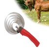 Curry Comb 6 Ring Horse Shedding Comb, Stainless Steel Spiral