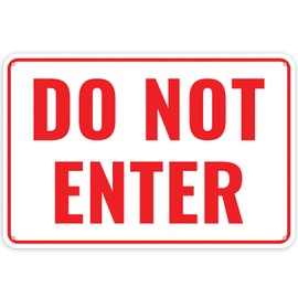 1PC Do Not Enter Sign, 12 x 8 Inches - Aluminum - Keep Out Signs For Bedroom Door