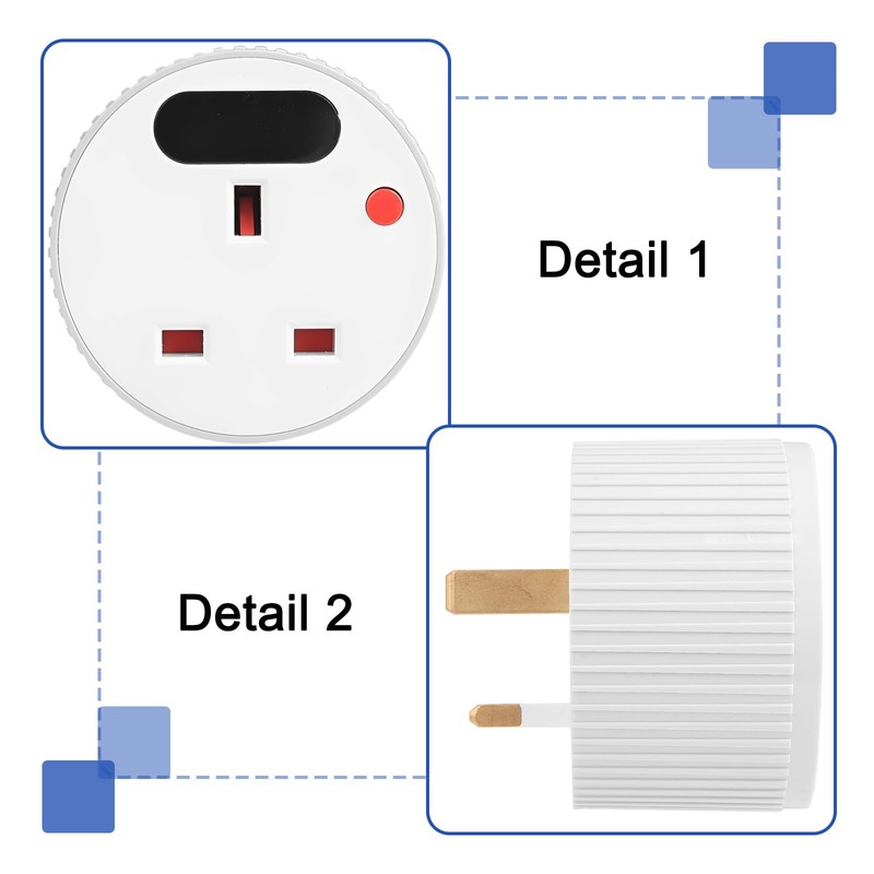 PRITOK 2 Pack Countdown Timer Plug Socket with LED Display: