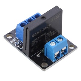 SSR Module, Solid State Relay, Solid State Relay Module, 1 Channel DC 5V/12V 2A SSR Module Board with Fuse Low Level Trigger Solid-Stroke Controls (12V)