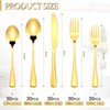 Dandat 150 Pcs Gold Silverware Set Stainless Steel Set with